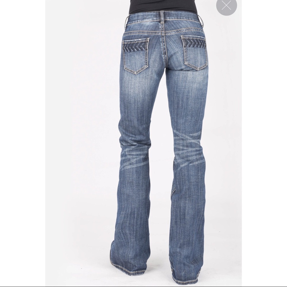 Stetson Womens Blue Cotton Blend Navy Arrow Jeans